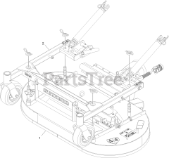 Exmark NVS740CKC42000 - Exmark 42" Navigator Front Mount Mower, Kohler CH740 (SN: 413950474 - 416150474) (Rev A) (2023) Complete Deck and Support Frame Assembly