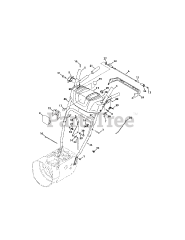 Columbia CA 324 (31AH54K6897) - Columbia 24" Snow Thrower (2015) Handle &amp; Frame