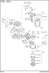 Subaru Robin DY410DD8050 (DY41) - Subaru Robin Engine, Diesel 310 Intake &amp; Exhaust