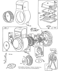 Briggs & Stratton 112212-0846-01 - Briggs & Stratton Horizontal Engine Blower Hsgs,Rewind,Flywheel