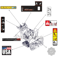 Ariens 926067 (ST 28 DLET) - Ariens Hydro Pro 28" Track Snow Blower, Briggs & Stratton (SN: 000101 & Above) Decals - 28" Track