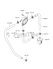 Cub Cadet RZT-50 (17WI2ACP056) - Cub Cadet 50" RZT Zero-Turn Mower, Kawasaki (2010) Kawasaki FR651V-AS05 Fuel Tank &amp; Fuel Valve