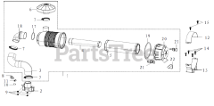Gravely 08201340 - Gravely 764 Replacement Engine with Canister Air Filter