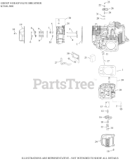 Kohler KT610-3001 - Kohler 6600 Series Engine, Basic Version, 19hp, 14.2kW 04 CylinderHead/Breather