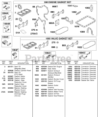 Briggs & Stratton 581447-0375-E2 - Briggs & Stratton Horizontal Engine Engine Gasket Set, Valve Gasket Set, Connectors