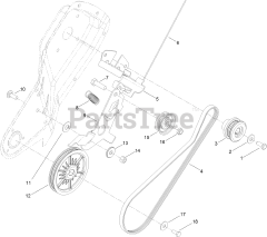 Toro 38473 (518 ZE) - Toro 18" Power Clear Snow Thrower (SN: 316000001 - 316999999) (2016) Belt and Drive Assembly