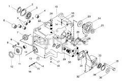 Gravely 987062 - Gravely Lawn Tractor, 18hp, With Hydraulic Lift (SN: 000101 & Above) NUMBER TWELVE - TRANSMISSION CASE ASSEMBLY
