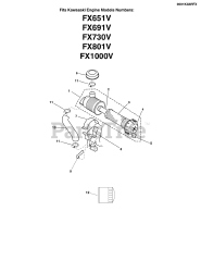 Ferris Comfort Control DD (5900553) - Ferris Comfort Control DD 52" Walk-Behind Mower, 21hp Kawasaki, Side-Discharge Engine Service Parts - Kawasaki (FX651V - FX1000V)