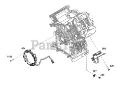 Briggs & Stratton 61G277-0039-J1 - Briggs & Stratton Horizontal Engine