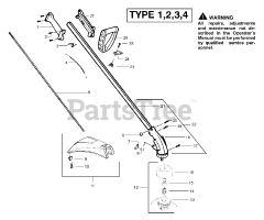 Weed Eater SST 25 HO - Weed Eater Featherlite String Trimmer, Type 1 Handle &amp; Shaft Assembly