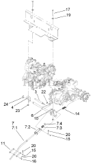 Toro 74409 (Z 340) - Toro 40" Z Master Zero-Turn Mower, Side-Discharge Deck (SN: 270000001 - 270000700) (2007) Brake Linkage Assembly