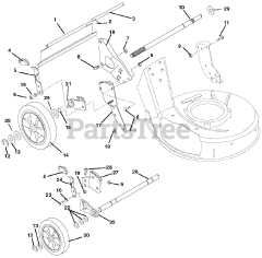 Ariens 911184 (LM 21 SW) - Ariens 21" Self-Propelled Walk-Behind Mower, 6hp Kawasaki (SN: 000101 & Above)