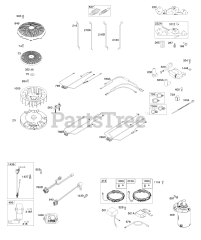 Briggs & Stratton 44S677-0022-B1 - Briggs & Stratton Vertical Engine Flywheel, Controls, Wire Harness, Alternator, Starter