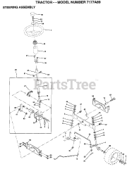 Electrolux/AYP 7177 A89 - Electrolux/AYP Lawn Tractor (1998) STEERING ASSEMBLY