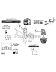 MTD 24BF51MX704 - MTD Gold Log Splitter (2013) Label Map 24BF51MX704