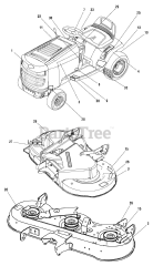 Beal EBL 125380 G (7800496) - Beal 38" Lawn Tractor, Gear Drive, 12.5hp (2009) Decal Group (7501366_7501368_7501370)