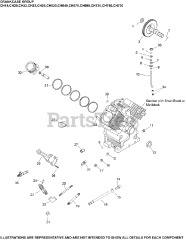 Kohler CH18-62501 - Kohler Command PRO Twin Engine, Basic Version, 18hp, 13.4kW Crankcase Group 2-24-267 CH18-750