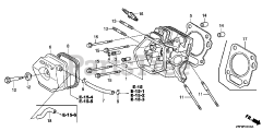 Honda GX240 U1 WKT4 (GCAKK) - Honda Engine, Made in Japan (SN: GCAKK-1000001 - GCAKK-9999999) CYLINDER HEAD