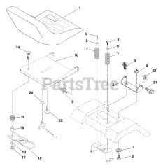 Poulan Pro DPR 22H48ST B - Poulan Pro Lawn Tractor (2001) Seat Assembly