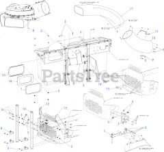 Cub Cadet 59A30063 (59A30063150) - Cub Cadet PRO Z Heavy Duty Deck Bagger Fan Kit (2020) General Assembly
