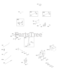 Briggs & Stratton 28N777-1103-E1 - Briggs & Stratton Vertical Engine Controls, Links, Springs, Fuel Pump, Fuel Hoses