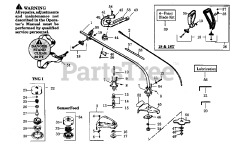 Weed Eater GTI 18 - Weed Eater String Trimmer DRIVE SHAFT &amp; CUTTING HEAD