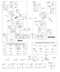 Briggs & Stratton 33M777-0119-B1 - Briggs & Stratton Vertical Engine CARBURETOR, FUEL SUPPLY, KIT-CARBURETOR OVERHAUL