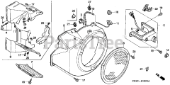 Honda GX270 QWA2 (GCAB) - Honda Engine, Made in Japan (SN: GCAB-1000001 - GCAB-1999999) FAN COVER