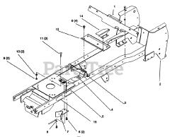Toro 72062 (264-6) - Toro Yard Tractor (SN: 049000001 - 049999999) (1994) Frame