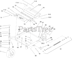 Toro 74167 TE (Z 153) - Toro 132cm Z Master Zero-Turn Mower, Side-Discharge Deck (SN: 240000001 - 240999999) (2004) Front Frame Assembly
