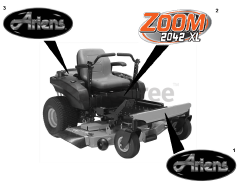 Ariens 915137 (2042) - Ariens Zoom XL 42" Zero-Turn Mower, 20hp Kohler (SN: 006000 & Above)