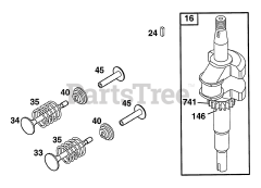 Briggs & Stratton 12S702-0663-01 - Briggs & Stratton Vertical Engine Crankshaft