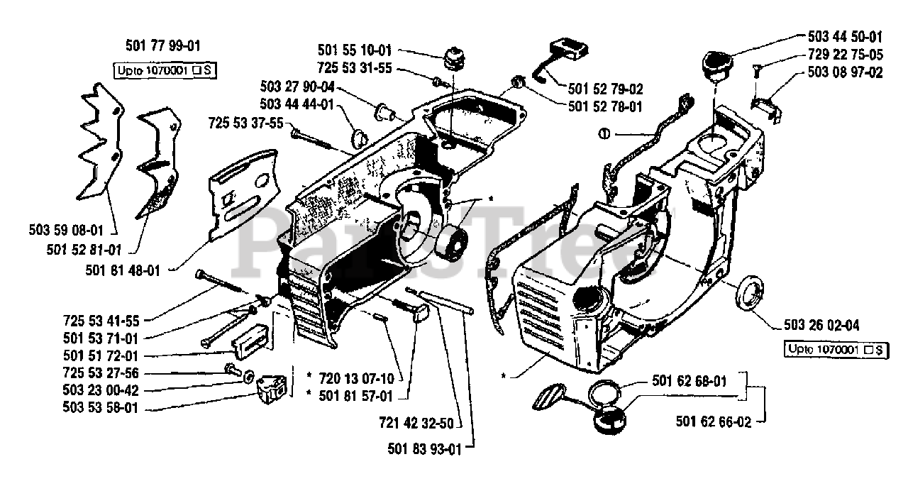 Husqvarna 61 Husqvarna Chainsaw (199103) Crankcase Parts Lookup with