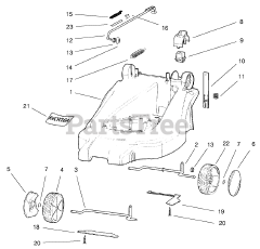 Toro 21060 - Toro 34cm Electric Recycler Walk-Behind Mower (SN: 099000001 - 099999999) (1999)