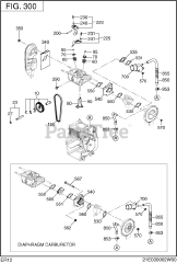 Subaru Robin ER120D45000 (ER12) - Subaru Robin Engine 300 Intake &amp; Exhaust
