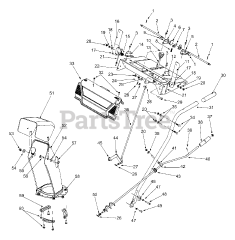Yard Machines 31AE610E088 - Yard Machines Snow Thrower (2000) (Montgomery Ward) Handle Assembly