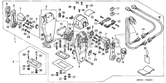 Honda BF130 A2 XA (BZBE) - Honda Marine Engine, Made in Japan (SN: BZBE-1300001 - BZBE-1400000) REMOTE CONTROL (TOP MOUNT DUAL TYPE) (L.)