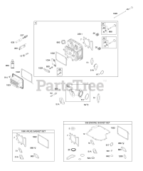 Briggs & Stratton 21R877-0068-B1 - Briggs & Stratton Vertical Engine Cylinder Head, Gasket Set - Engine, Gasket Set - Valve, Intake Manifold, Valves