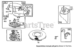 Toro 70080 (10-32) - Toro Recycler Rear-Engine Riding Mower (SN: 049000001 - 049999999) (1994) Rewind-Briggs  Stratton No. 286707-0119-01