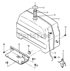 Simplicity 9518 (2097355) - Simplicity Compact Tractor, Diesel Fuel Tank Group (3486I36)