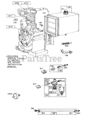 Briggs & Stratton 195437-2025-02 - Briggs & Stratton Horizontal Engine Fuel Tank Assembly, Primer