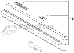 Echo SRM-225 - Echo String Trimmer (SN: U36614001001 - U36614999999) Main Pipe