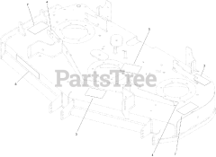 Toro 74465 (HD 2000) - Toro 48" Titan Zero-Turn Mower (SN: 400000000 - 403350971) Deck Decal Assembly No. 126-8956