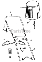 MasterCut by MTD 181-424D701 - MasterCut by MTD Walk-Behind Mower, Electric (1991) (Scotty's) Handle Bar Assembly