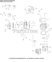 Kohler CV732-3000 - Kohler Command PRO Engine, Basic Version, 23.5hp, 747cc 04 CylinderHead/Breather