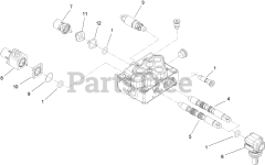 Toro 22974 (TRX-26) - Toro Trencher (SN: 310000301 - 310999999) (2010) 2-Spool Valve Assembly No. 115-4062