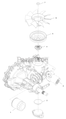 Exmark ARX440GKC24000 - Exmark 24" Stand-On Aerator, Kohler CH440 (SN: 402082300 - 404314158) (2018) LH Transaxle Assembly