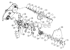 Cub Cadet 304 (190-304-100) - Cub Cadet 28" Rear Tiller Attachment att Drive Pulley, Tines &amp; Tine Shaft