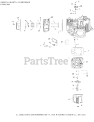Kohler KT610-3004 - Kohler 6600 Series Engine, Basic Version, 19hp, 14.2kW 04 CylinderHead/Breather