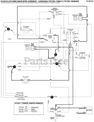 Snapper Pro S 125XT (5901629) - Snapper Pro S125XT Series 52" Zero-Turn Mower, 23hp Kawasaki Electrical Schematic - PTO Clutch Circuit - S/N: 2017954955 &amp; Below